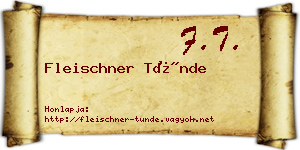 Fleischner Tünde névjegykártya