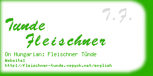 tunde fleischner business card